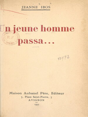 cover image of Un jeune homme passa...